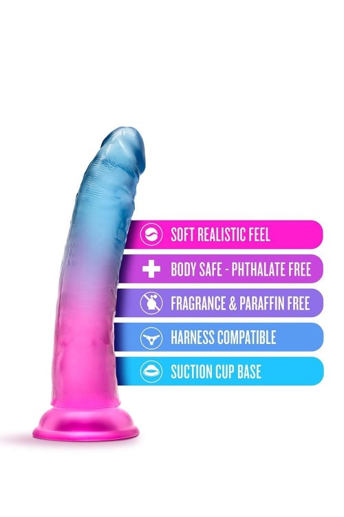 Kolorowe żelowe dildo 19 cm-3