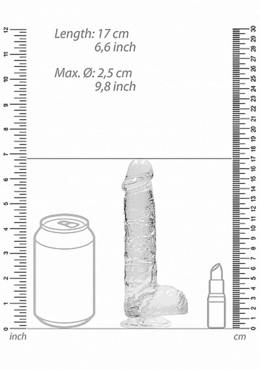 Miękki żelowy penis Wysokość 15,2 cm Bezbarwny-3
