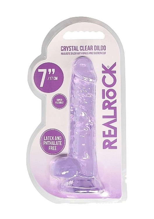 Miękki żelowy penis Wysokość 17,8 cm Fioletowy-4