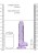 Miękki żelowy penis Wysokość 17,8 cm Fioletowy-2