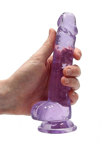Miękki żelowy penis Wysokość 17,8 cm Fioletowy