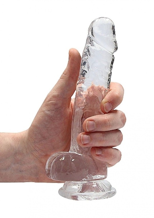 Miękki żelowy penis Wysokość 17,8 cm Bezbarwny