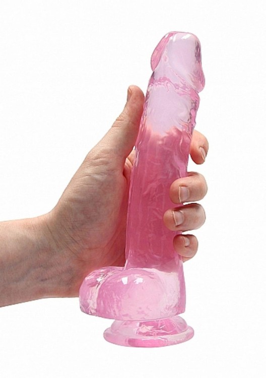 Duży żelowy penis Wysokość 20,3 cm Różowy