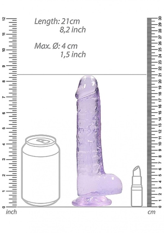 Fioletowe dildo żelowe penis 20,3 cm-2