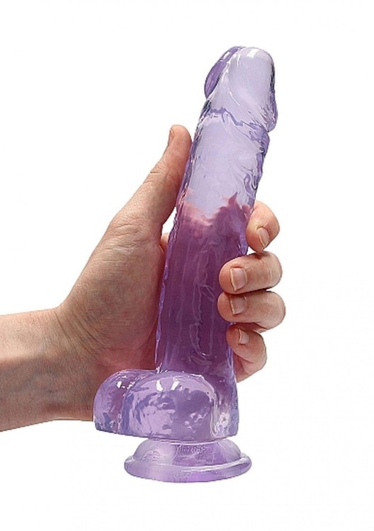 Fioletowe dildo żelowe penis 20,3 cm