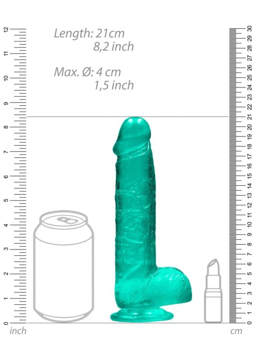 Żelowy penis z jądrami 16 cm-3