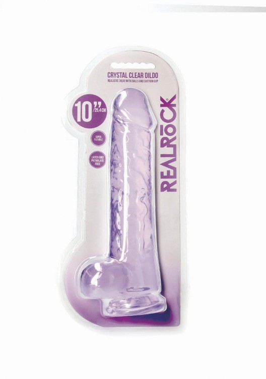 Żelowe wielkie dildo Wysokość 25 cm Fiolet-4