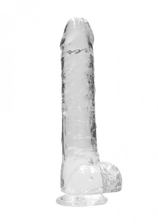 Żelowe wielkie dildo Wysokość 25 cm Bezbarwny-1