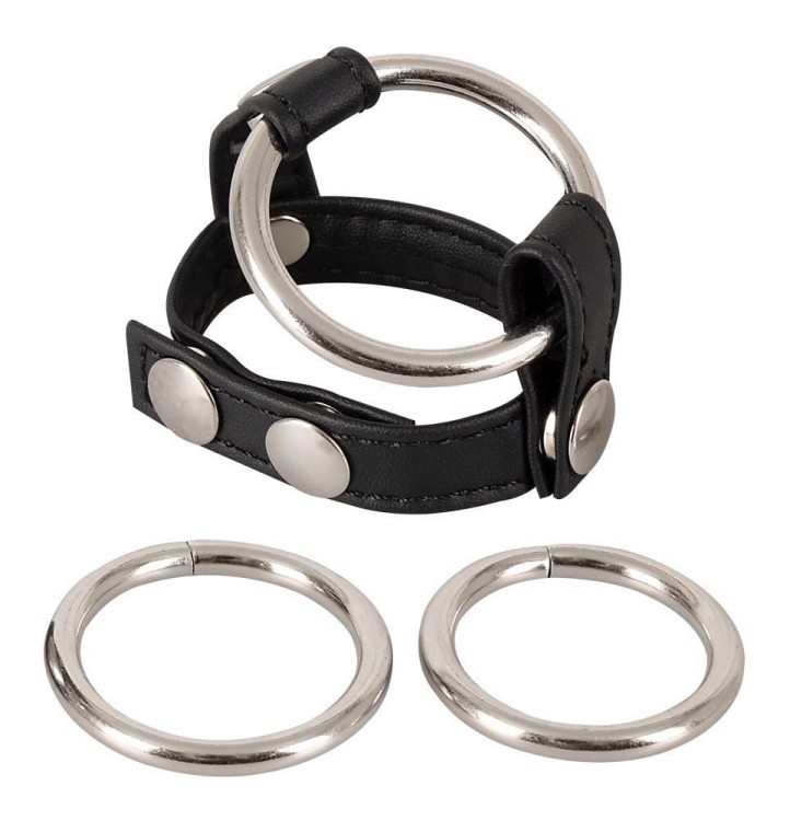 Strap-on na penisa metalowy pierścień erekcyjny-2