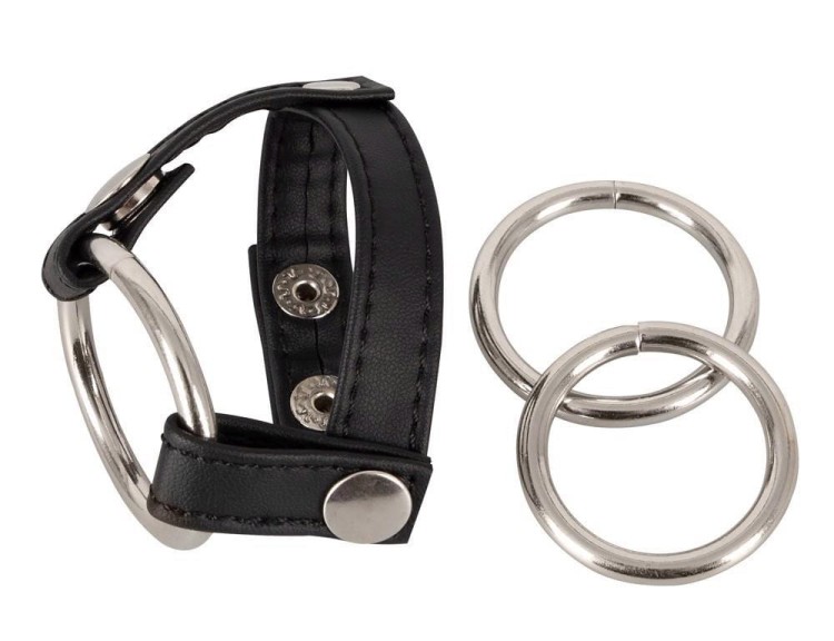 Strap-on na penisa metalowy pierścień erekcyjny-3