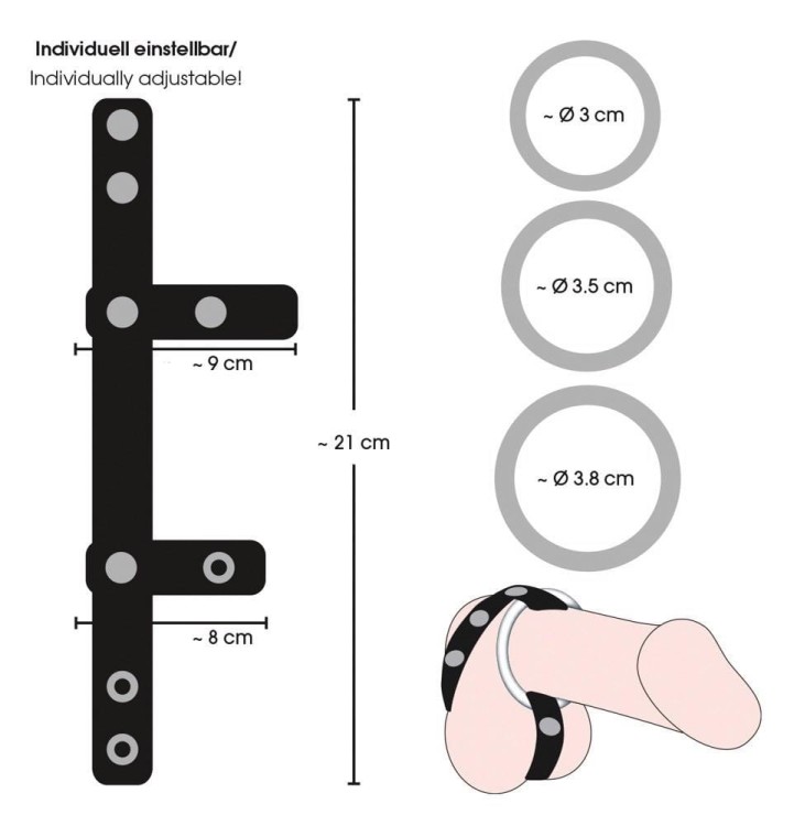 Strap-on na penisa metalowy pierścień erekcyjny-5