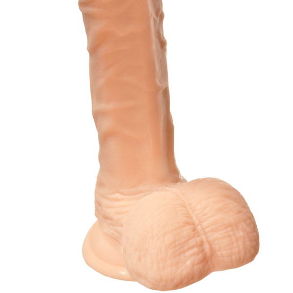 Duży sztuczny Penis z jądrami i przyssawką Wyraźna żołądź 4