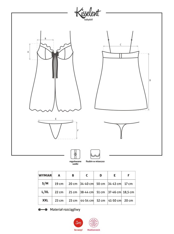 Obsessive Kisselent babydoll i stringi-4