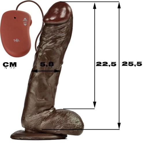 Duży murzyński wibrator na przyssawce Długość 25,5 cm-1