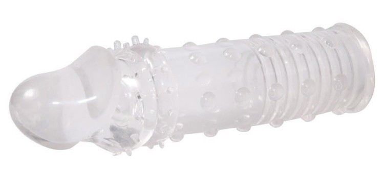 Nakładka na penisa stymuluje i przedłuża o 4 cm-4