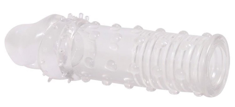 Nakładka na penisa stymuluje i przedłuża o 4 cm-5