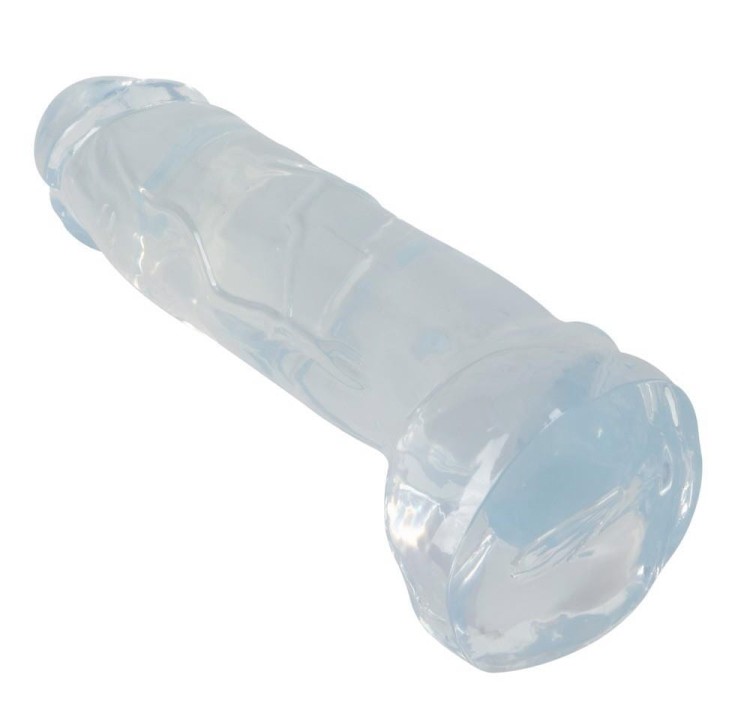 Żelowe bezbarwne dildo Wysokość 23 cm-3