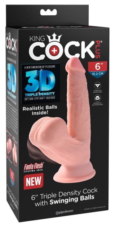 Realistyczny penis Ruchome jądra 17,7/4,2 cm-5