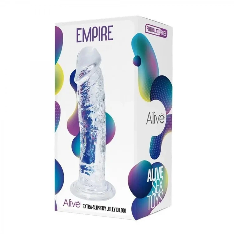 Żelowe bezbarwne dildo Penis 19,3/4,3 cm
