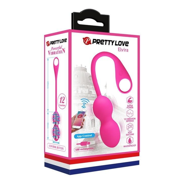 Prettylove wibrujące kulki dopochwowe App-5