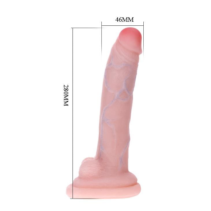 Gigantyczny penis Miękka cyber skóra 28 x 4,6 cm-4