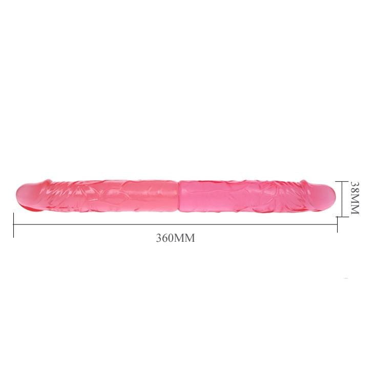 Podwójny żelowy penis dla dwojga 36/3,8 cm-4