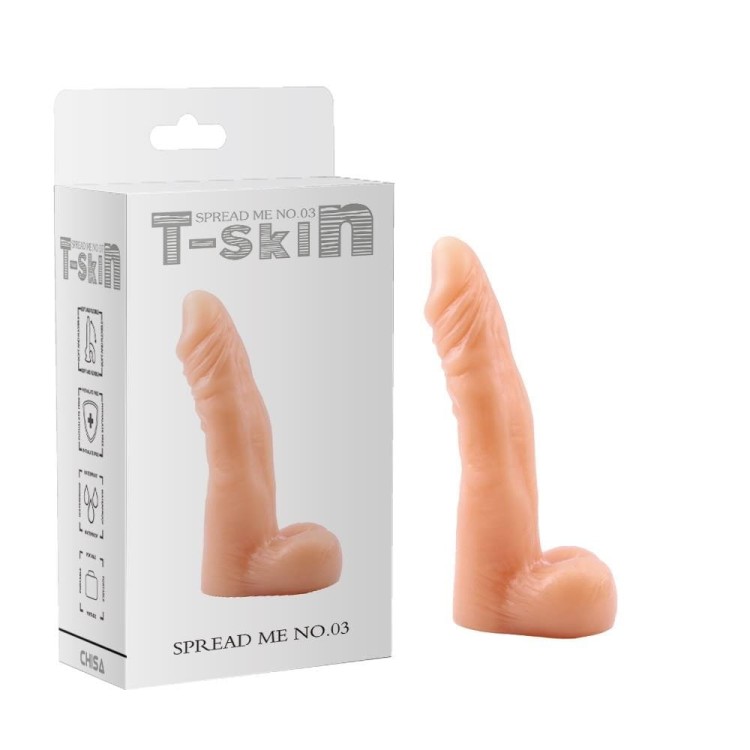 Dildo w kształcie członka z jądrami 17,7 cm-4