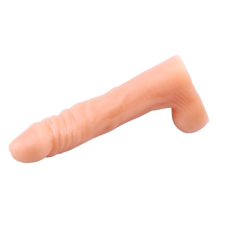 Dildo w kształcie członka z jądrami 17,7 cm-2