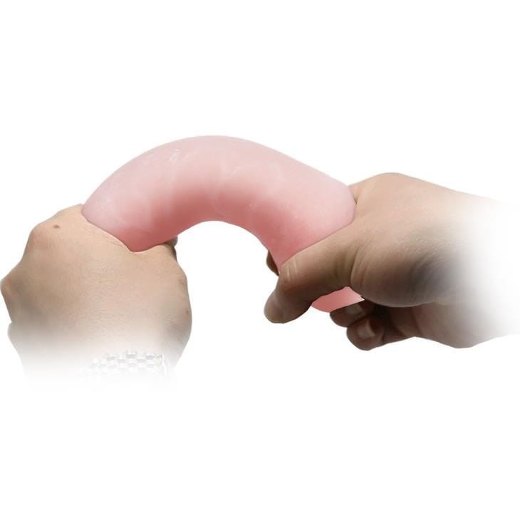 Prosty penis z cyber skóry Wyginany Dł 16,5 cm-3