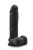 Czarne dildo Penis z jądrami 24 cm