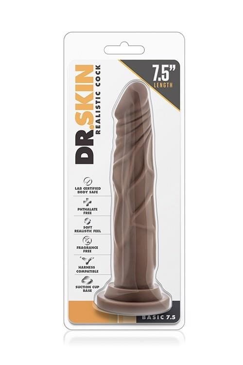 Brązowy penis na przyssawce Dł. 19 cm-4