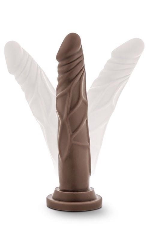 Brązowy penis na przyssawce Dł. 19 cm-1