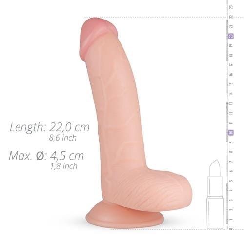 Giętki penis do ściany lub strap-ona 22 x 4,5 cm-2