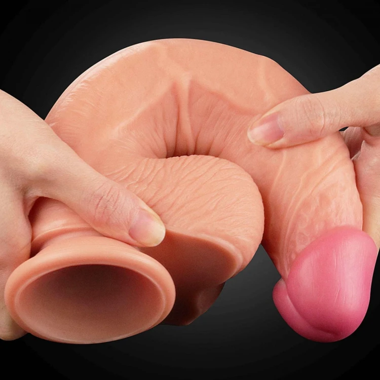 Duży penis z płynnego silikonu 25,5 x 5 cm-4
