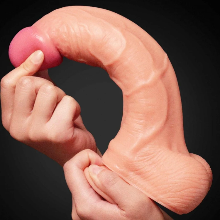 Duży penis z płynnego silikonu 25,5 x 5 cm-7