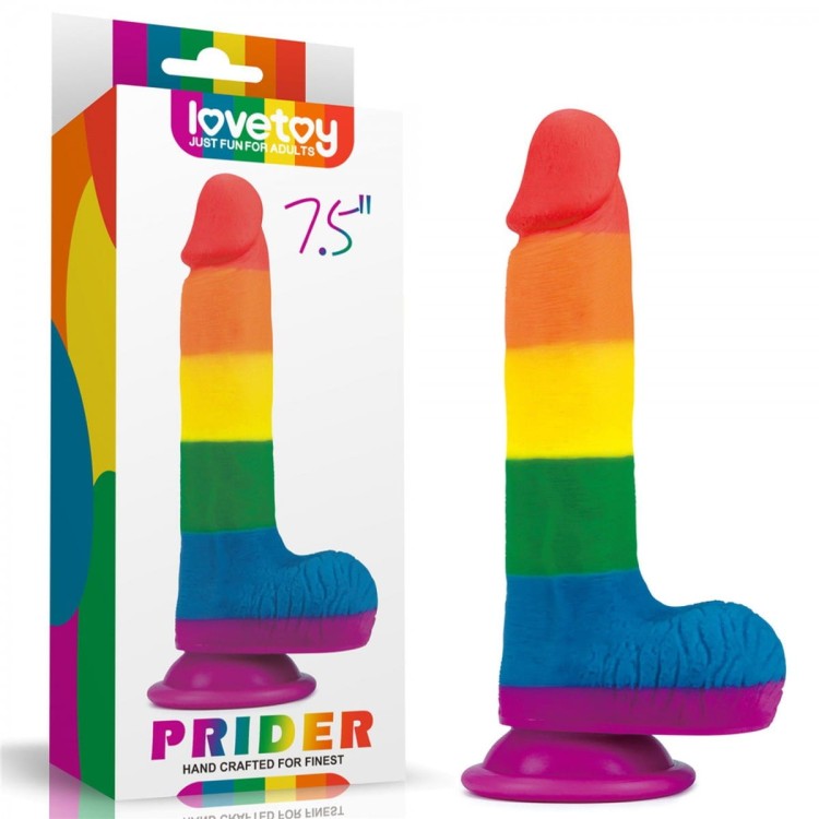 Tęczowe dildo Silikon Wymiary penisa 15/4 cm
