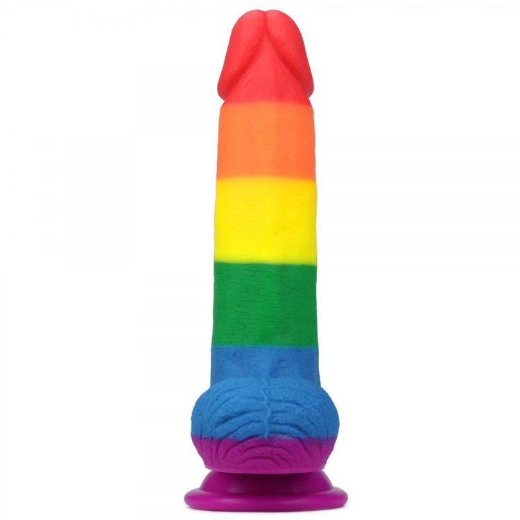 Tęczowe dildo Silikon Wymiary penisa 15/4 cm-2