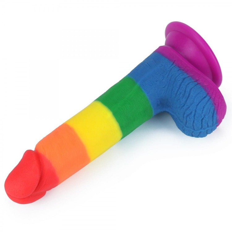 Tęczowe dildo Silikon Wymiary penisa 15/4 cm-4