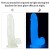 Świecące na niebiesko dildo Wysokość 19 cm-6