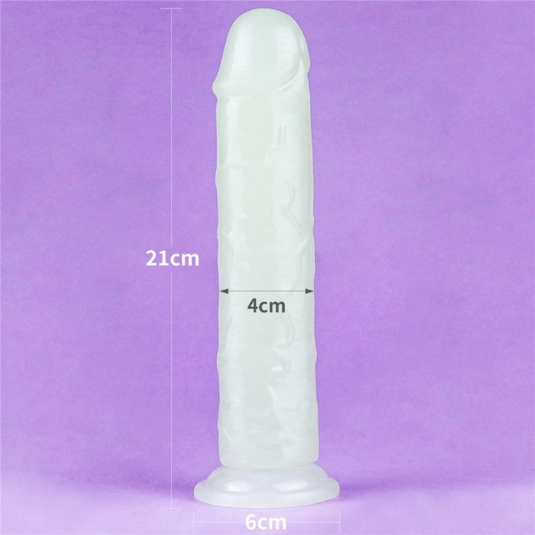 Świecące na niebiesko dildo Wysokość 21,3 cm-3
