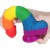 Tęczowe dildo silikonowy penis 23 cm-3