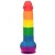 Tęczowe dildo silikonowy penis 23 cm-5