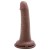 Dildo do ściany lub strap-on Penis brązowy 16,5 cm-1