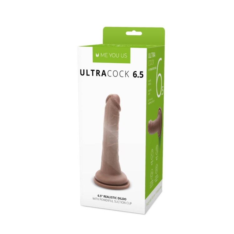 Dildo do ściany lub strap-on Penis brązowy 16,5 cm-4