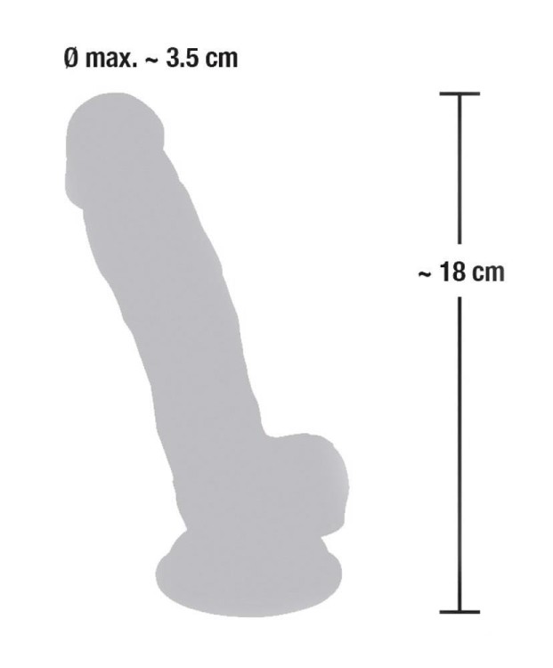 Dildo z silikonu medycznego  Wymiary 18/3,5 cm-4
