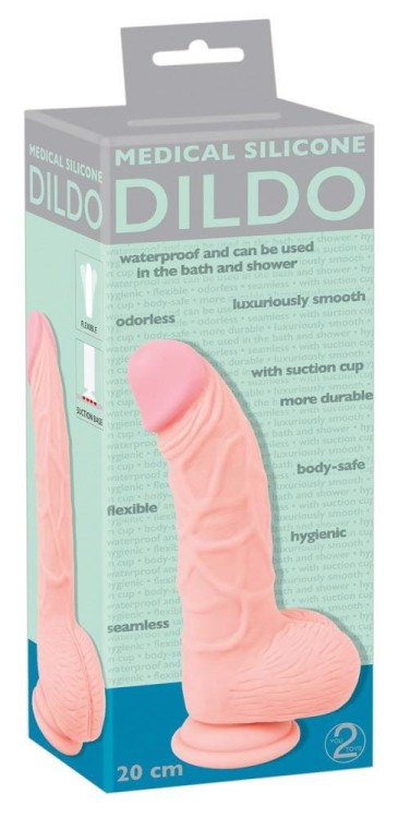 Dildo z silikonu medycznego  Wymiary 20/4,5 cm-5