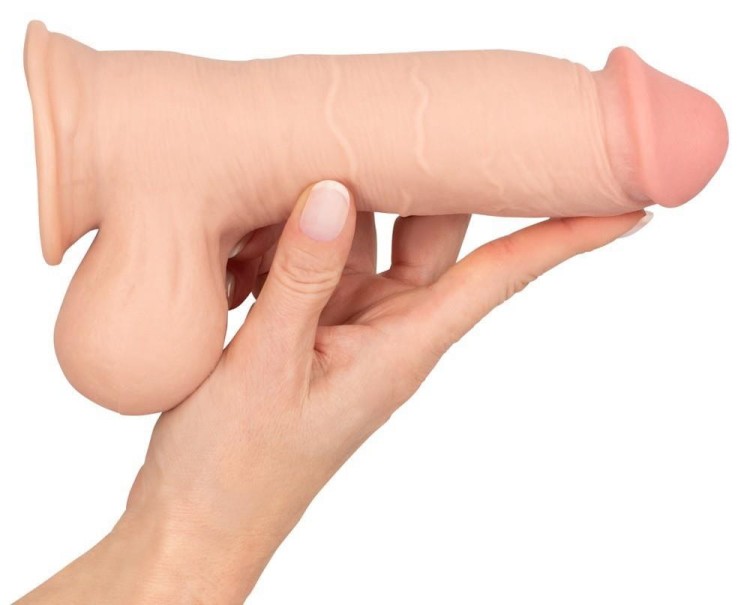 Nature skin Prawdziwy penis z ruchomą skórą 20 cm-5