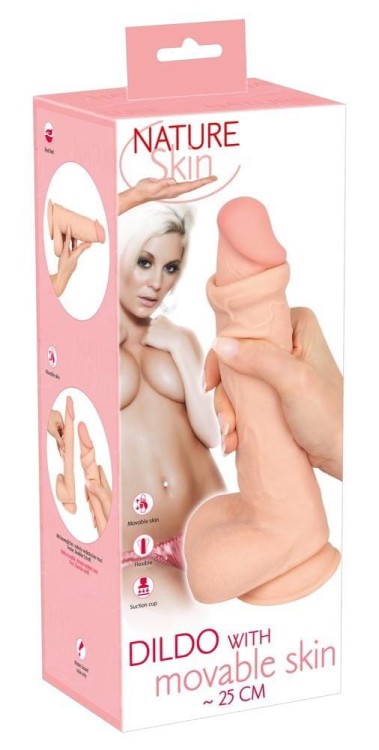 Duży penis z ruchomą skórą Wymiary 25/5 cm-7