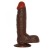 Falliczne dildo z przyssawką Brązowy penis 19 cm