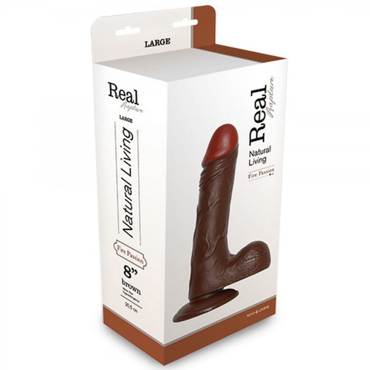 Falliczne dildo z przyssawką Czarny penis 20,3 cm-1